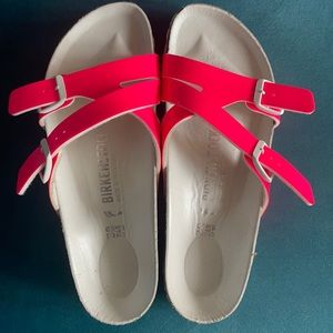 Birkenstock Neon Pink Slippers